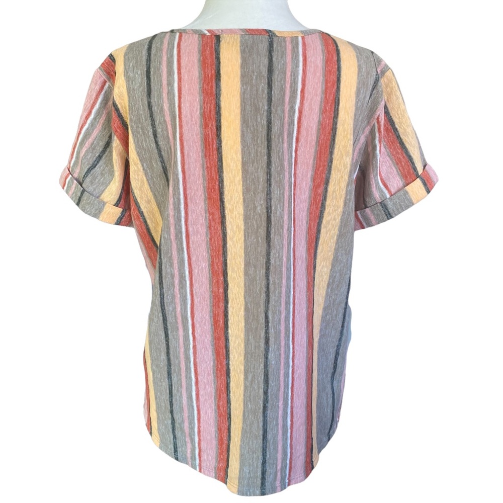 Kim & Cami NWOT Striped Top with Tie Front Small - Picture 10 of 14